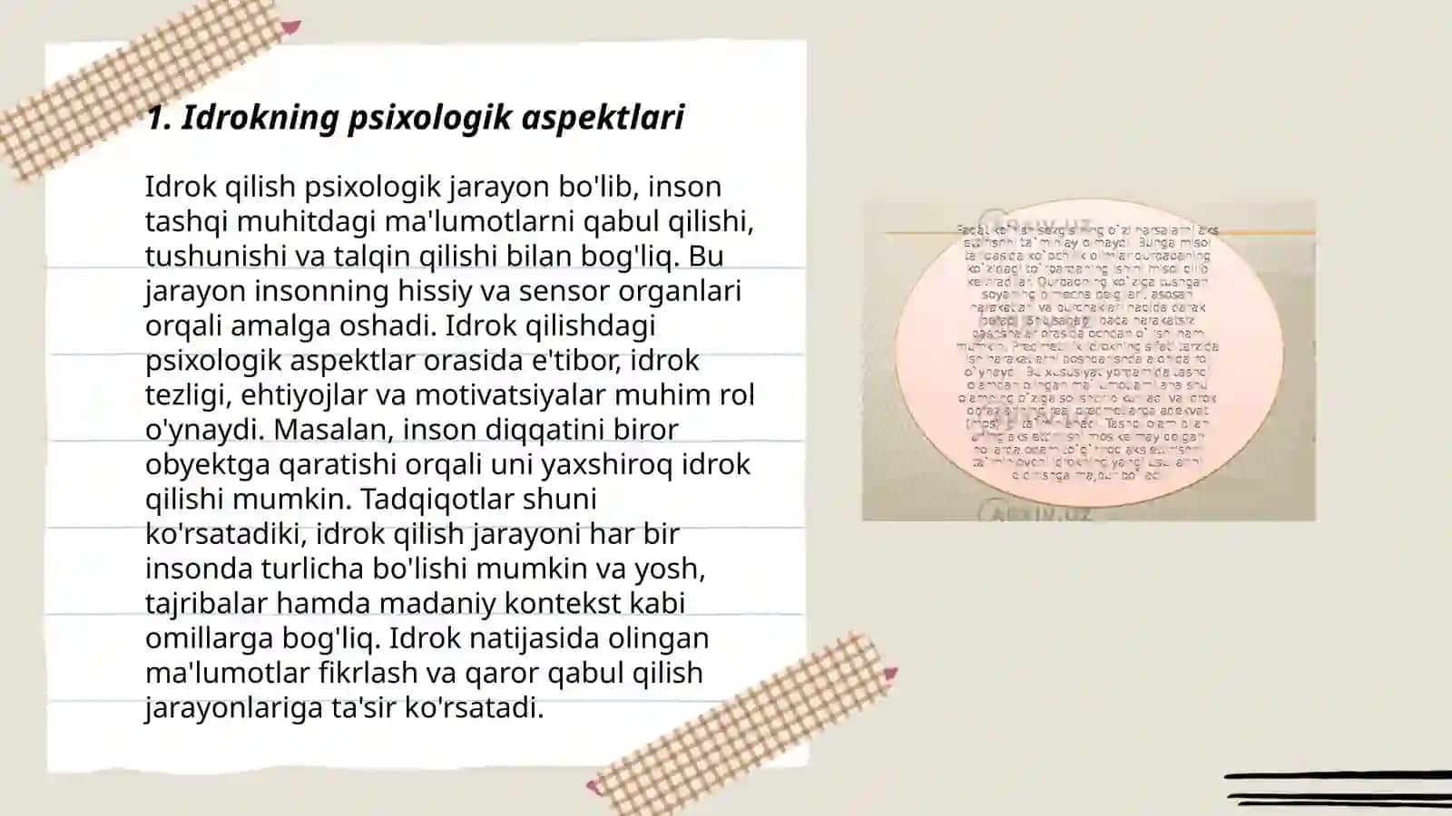 Idrok haqida tushuncha 3
