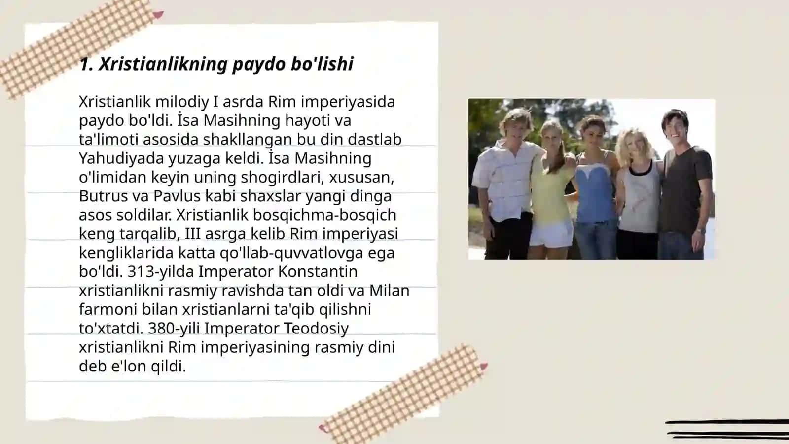 Xristianlikning paydo bo'lishi 3