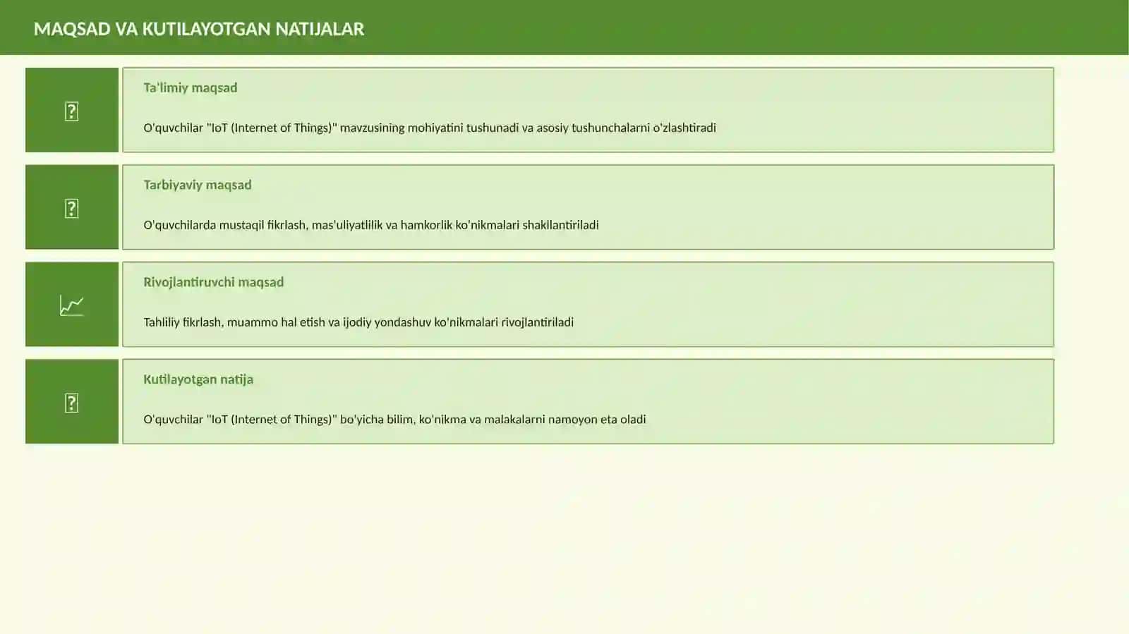 TEXNOLOGIYA LOYIHA IoT (Internet of Things) 3