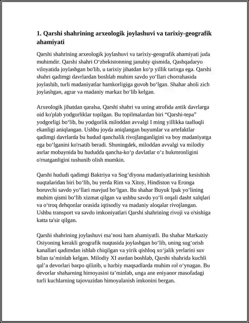 QARSHI SHAHRI ARXEOLOGIYASI 3