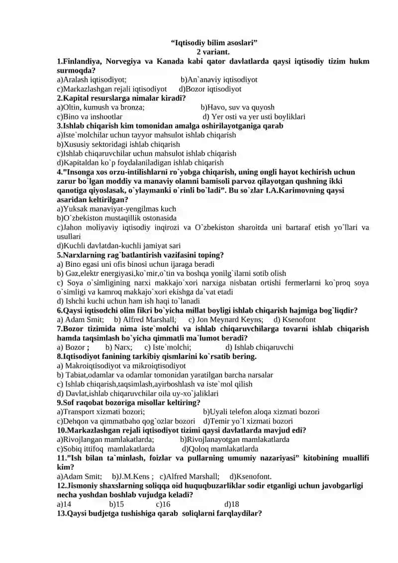 Iqtisodiy bilim asoslari 3