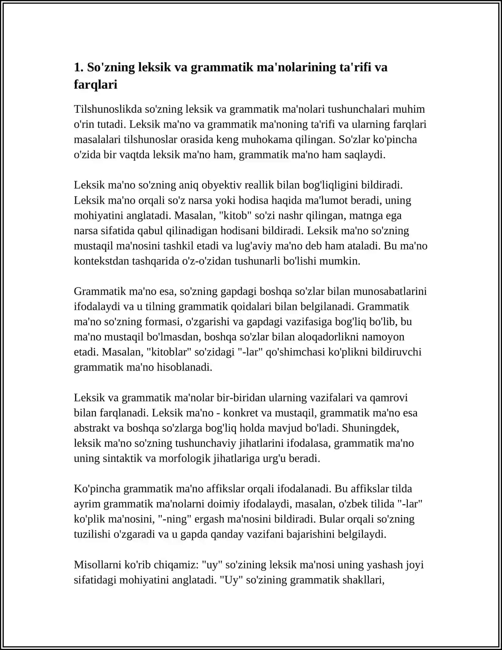 SÕZNING LEKSIK VA GRAMMATIK MA'NOLARI 3