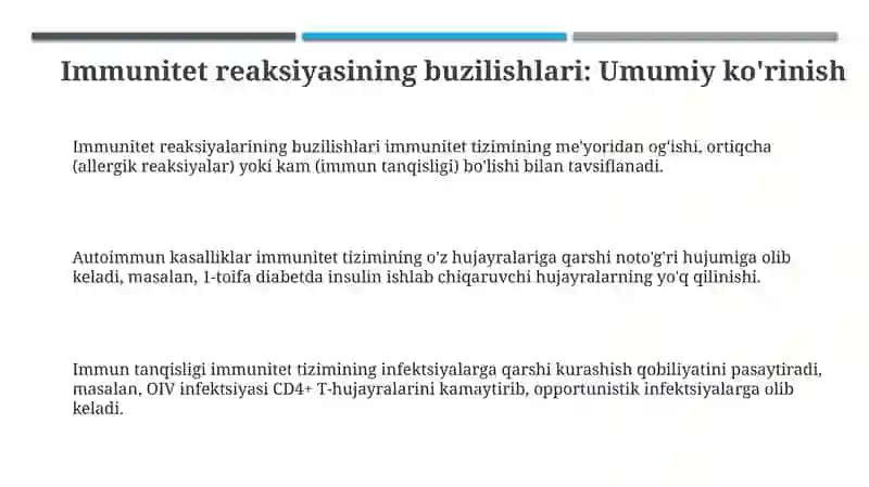 Immunitet reaksiyasining buzilishlari 3