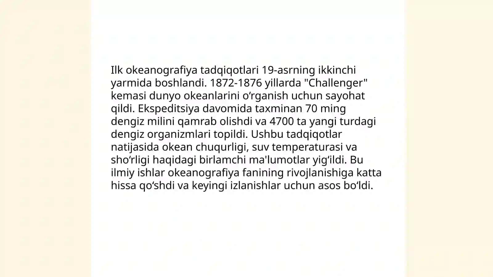 Dunyo okeaning o'rganilish tarixi 3