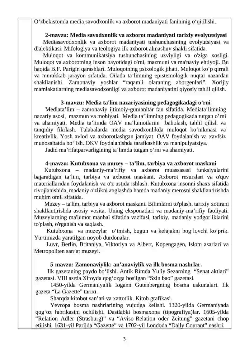 MEDIA SAVODXONLIK VA AXBOROT MADANIYaTI 3
