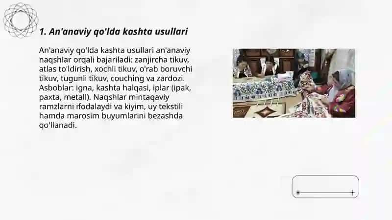 An'anaviy qo'lda kashta usullari 3