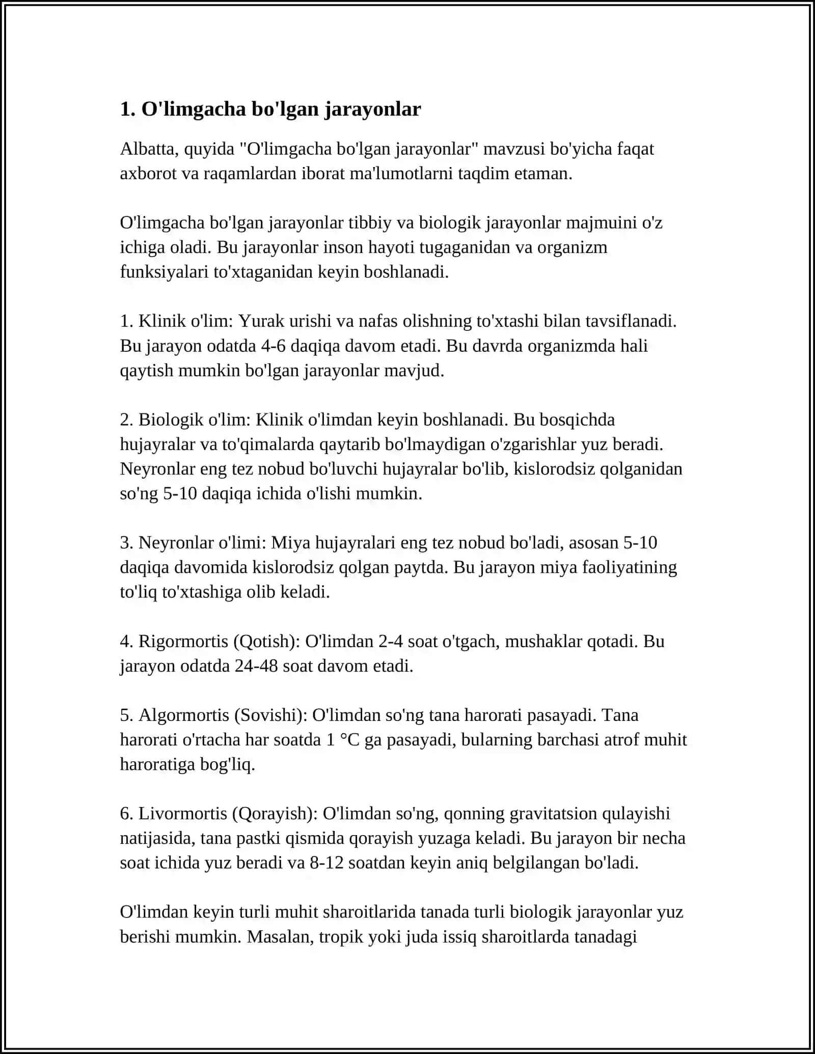 O'LIM HAQIDA TUSHUNCHA 3