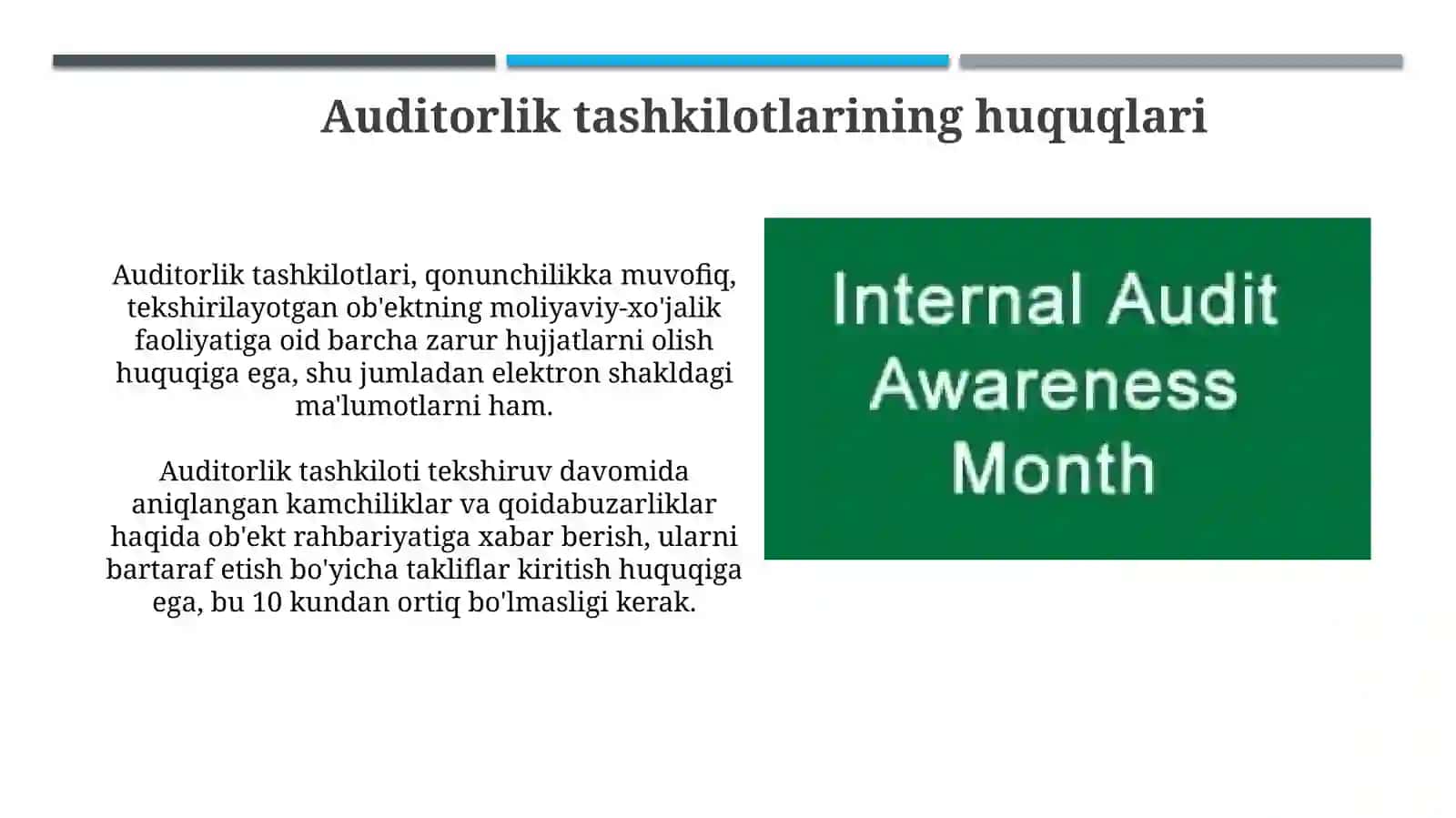 Auditorlik tashkilotlarining huquqlari, majburiyatlari va javobgarliklari 3
