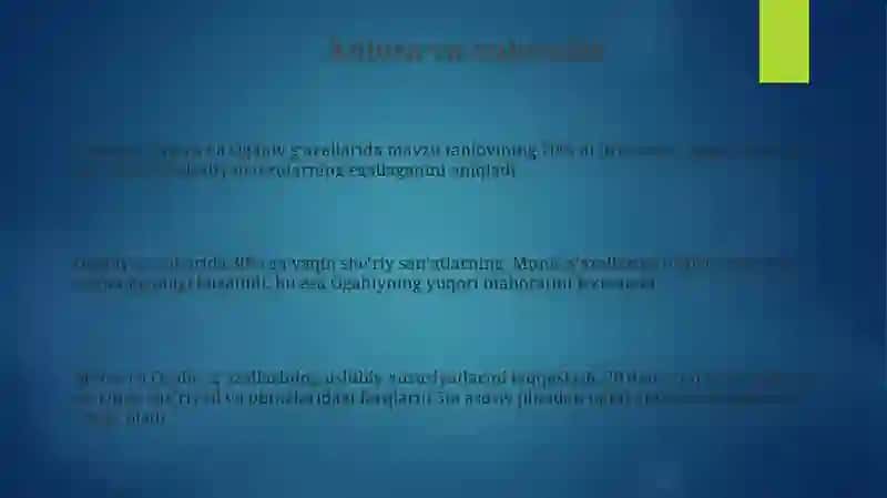 Munis va Ogahiy g'azallari tahlilu 3