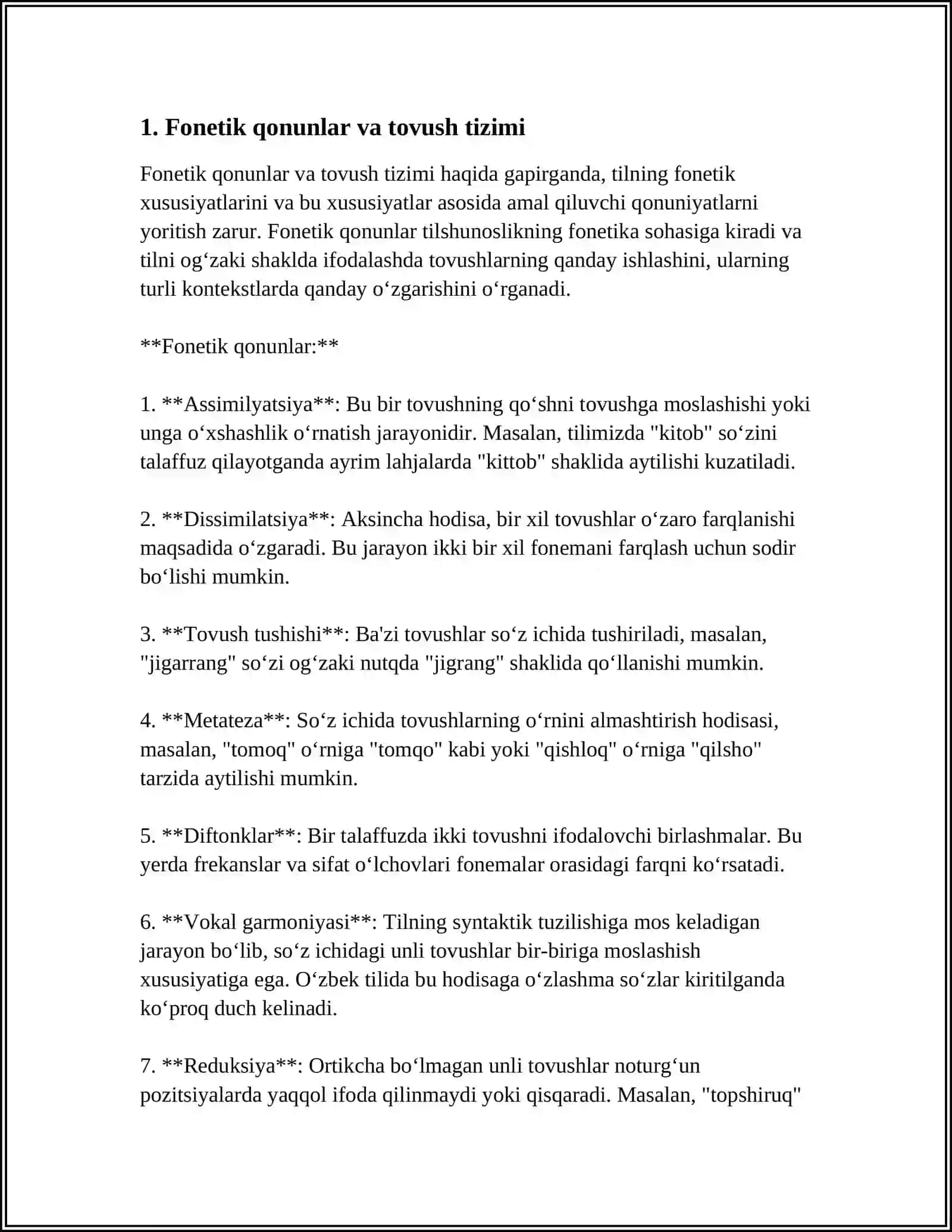 Fonetik qonunlar va tovush tizimi 3