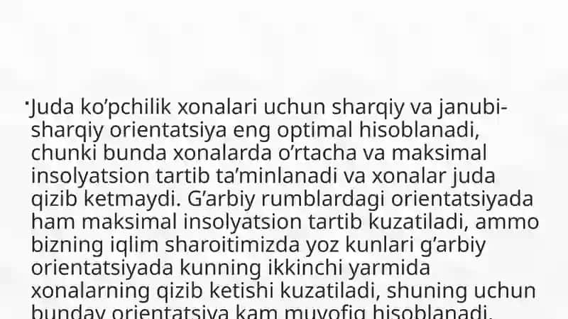 Xonalarning insolyatsiyasi 3