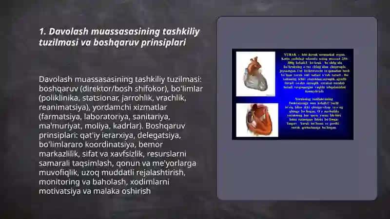 Davolash muassasalaring faoliyati bilan tanishuv, ishlash prinsiplari 3