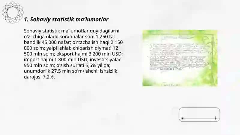 Sohaviy statistik maʼlumotlar 3