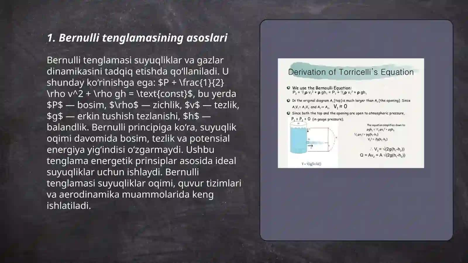 Bernulli diferensial tenglamasi va Nyuton sovush qonuni 3