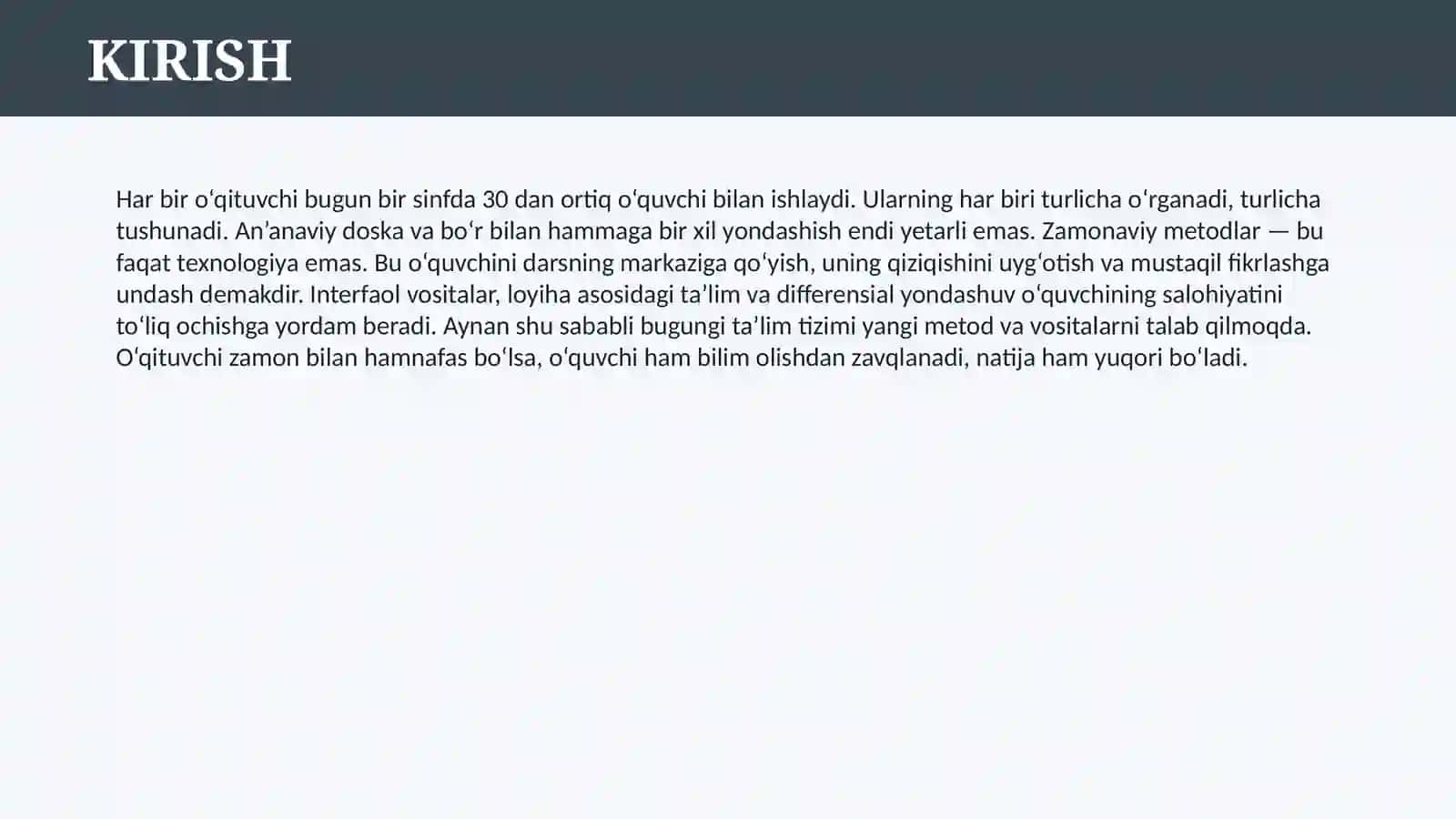 TA’LIMNING ZAMONAVIY MЕTОDLARI VA VОSITALARI 3