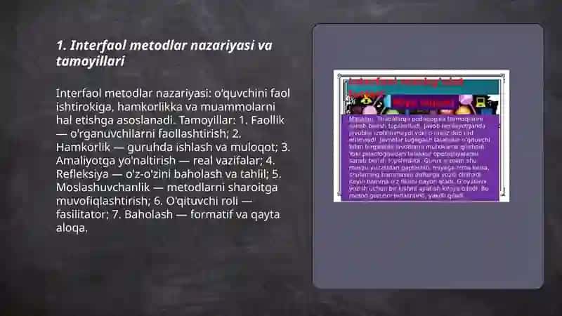Interfaol Metodlar va ularning qo'llash mahorati 3
