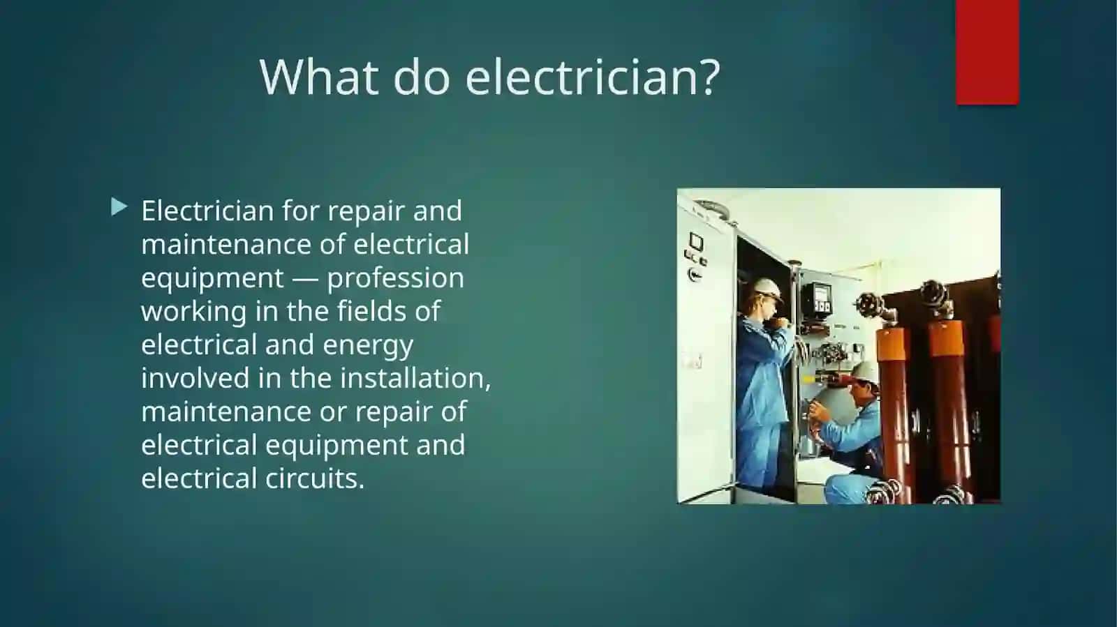 My future profession electrician 3