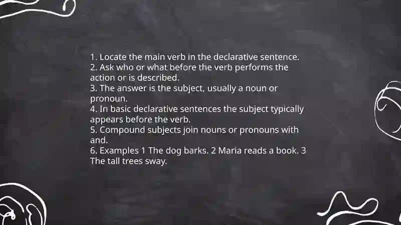 Finding subjects and verbs in simple sentences 3
