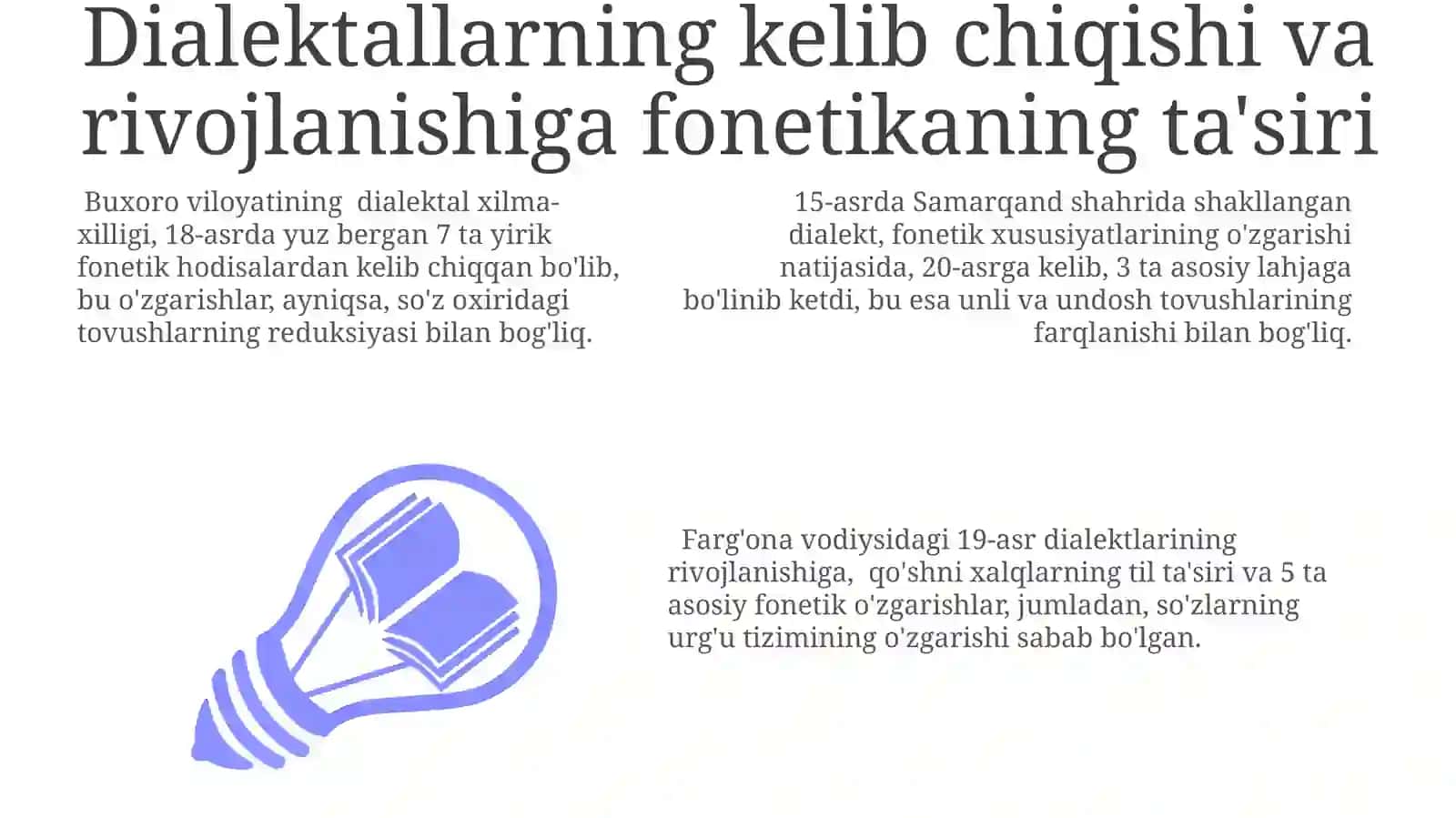 Fonema va Tovushning Dialektal Aloqasi 3