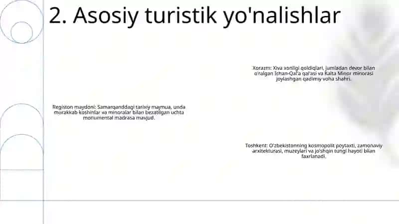 Özbekistonda Turistik Markazlar Va Resurslar 3