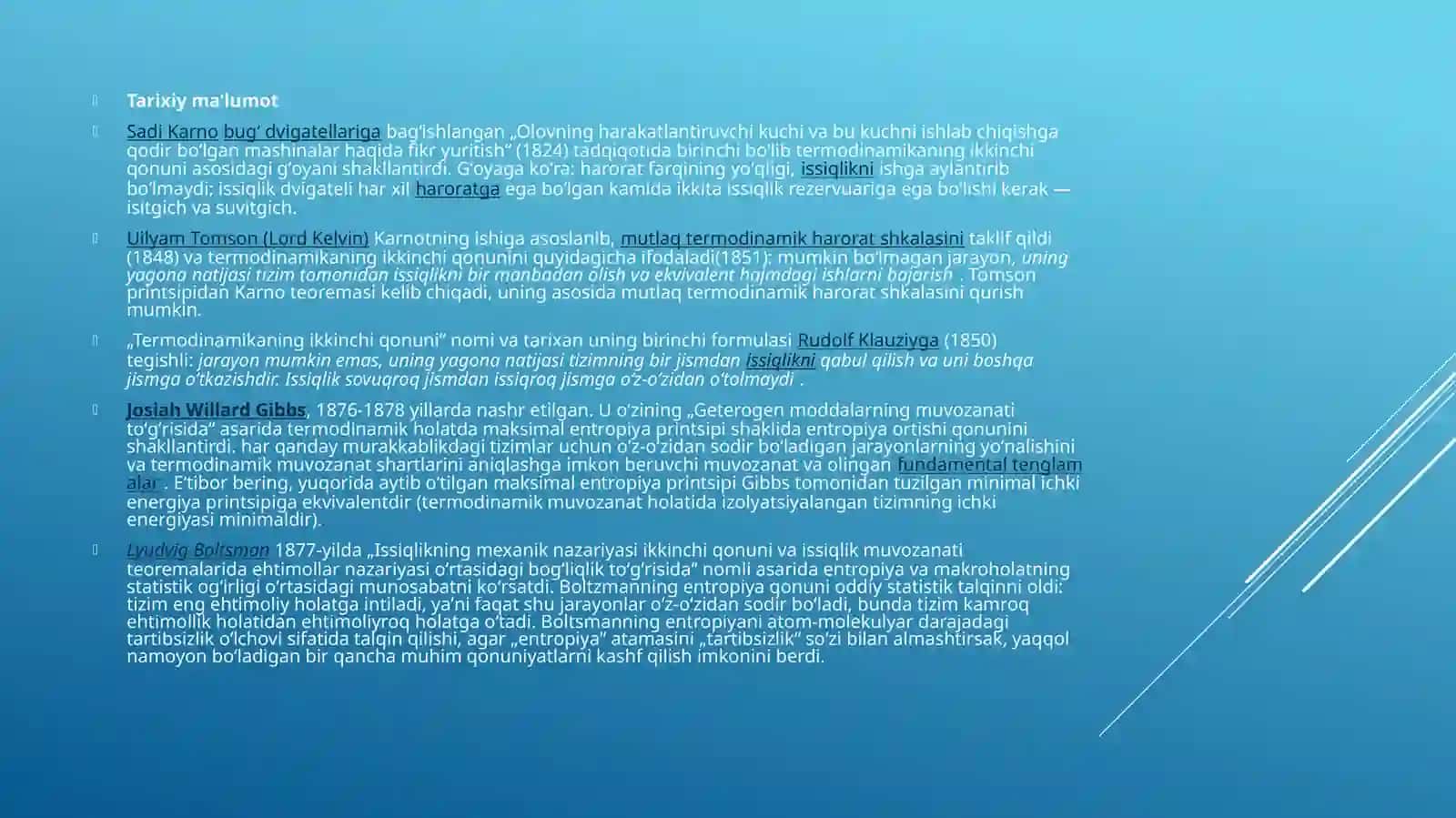 Termodinamikaning Ikkinchi Qonuni 3