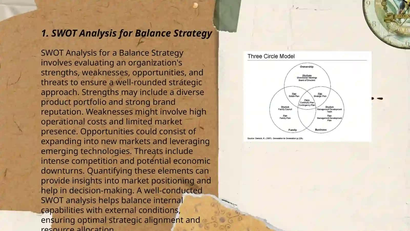 SWOT Analysis for Balance Strategy 3