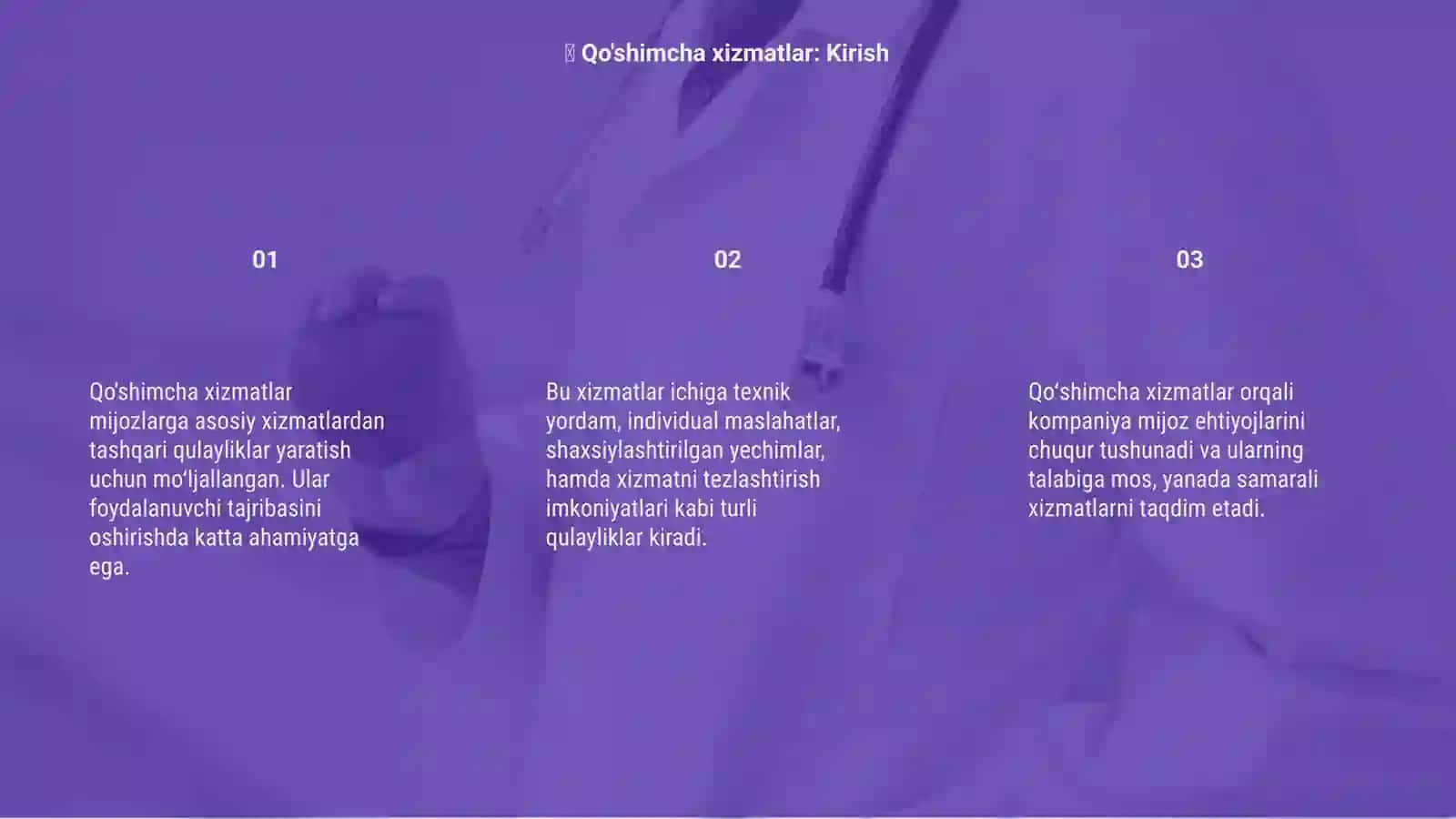 Qo'shimcha xizmatlar 3