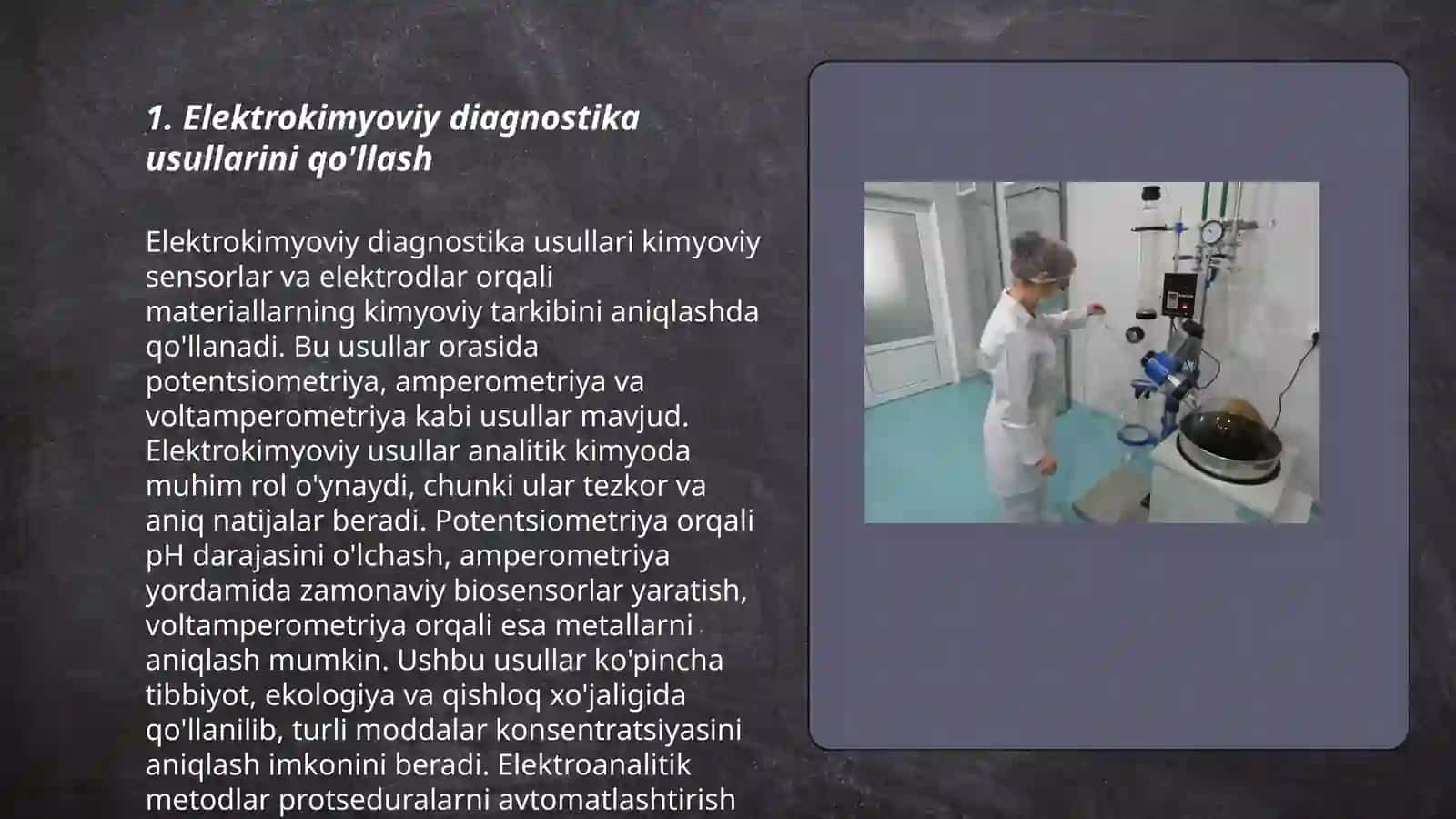 Elektrokimyoviy davolash va diagnostika usullari 3