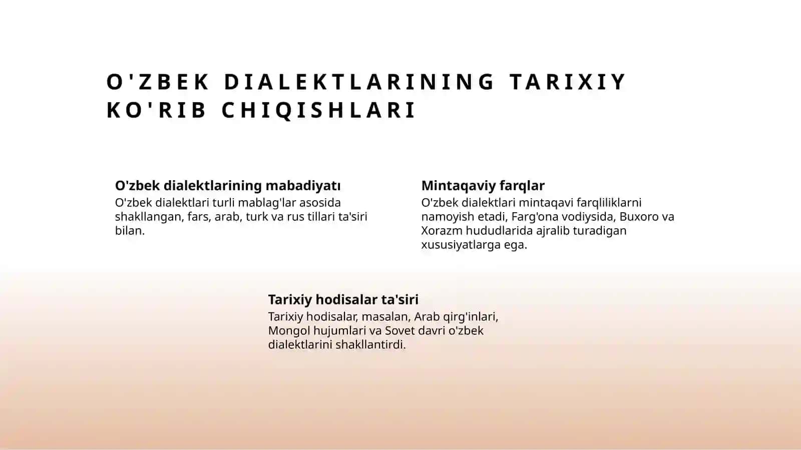 Mustaqillik davriga qadar o'zbek dialektologiyasi 3