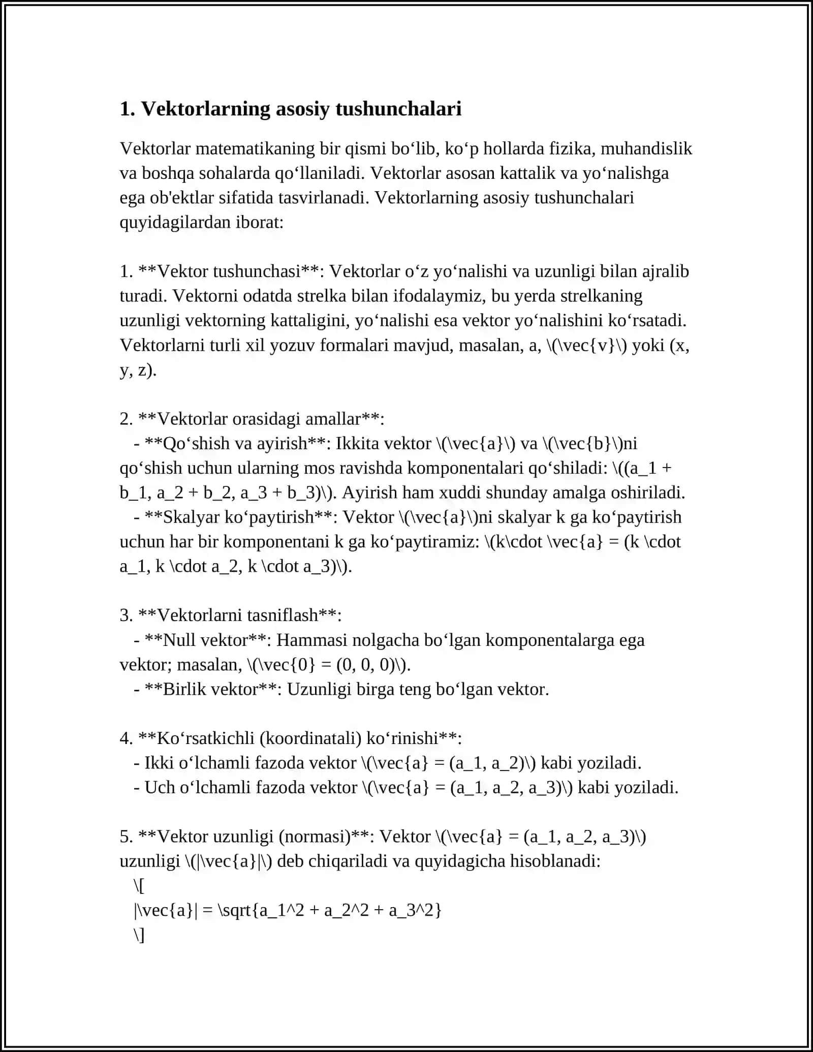 ARIFMETIK VEKTOR FAZO 3