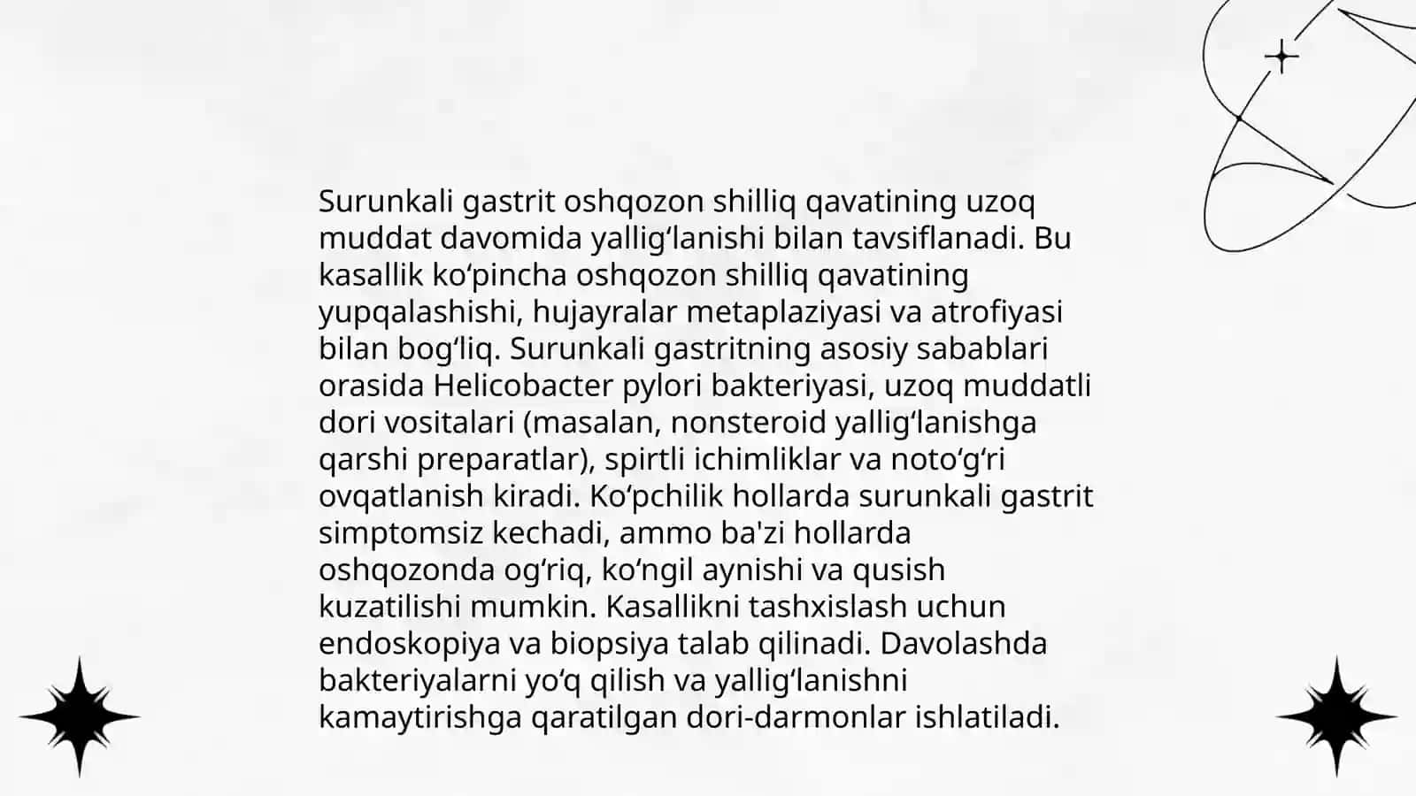 Surunkali gastritda jismoniy mashq majmuasi 3