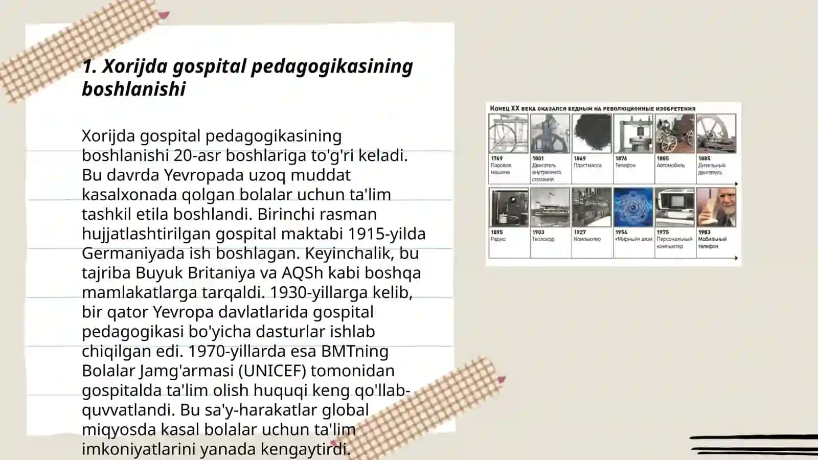 Gospital pedagogikasining rivojlanish tarixi 3