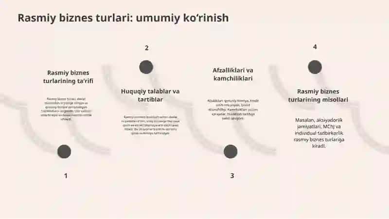 Rasmiy va Norasmiy biznes turlari 3