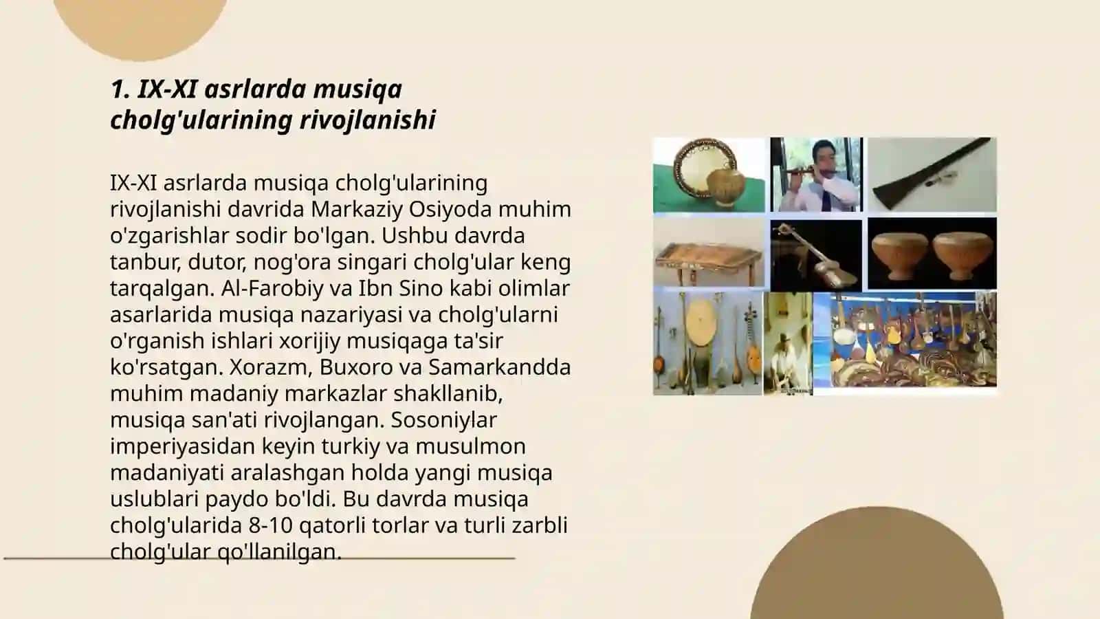 IX-XI asrlarda musiqa cholg'ularining rivojlanishi 3