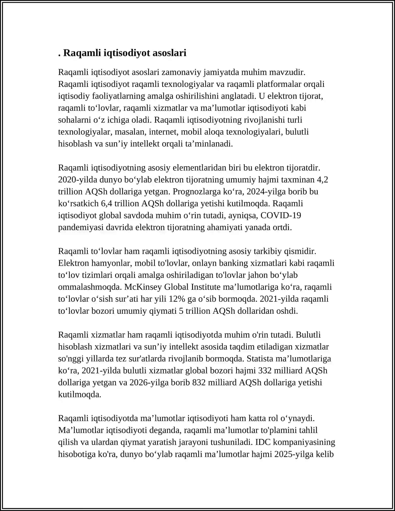 Raqamli iqtisodiyot asoslari 3