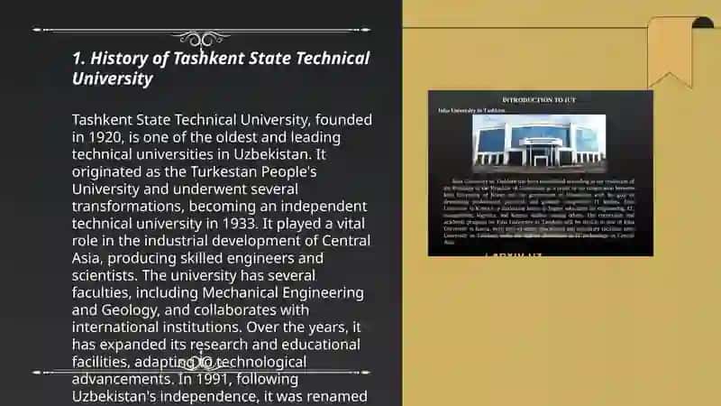 History of Tashkent State Technical University 3