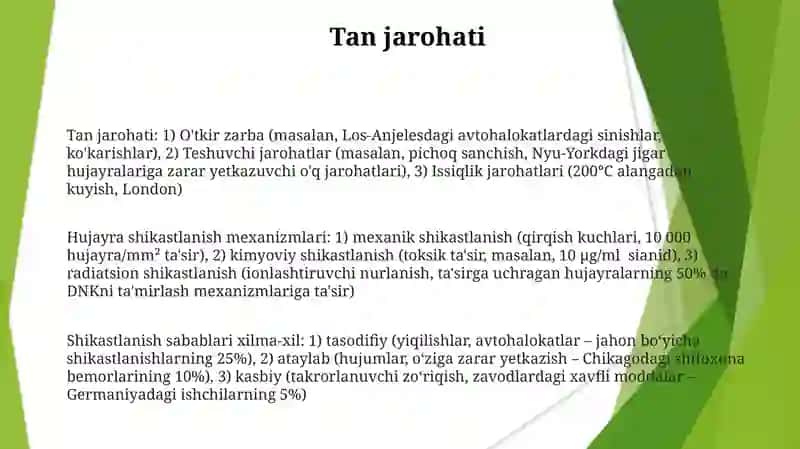 Hujayra shikastlanishi mexanizmlari 3