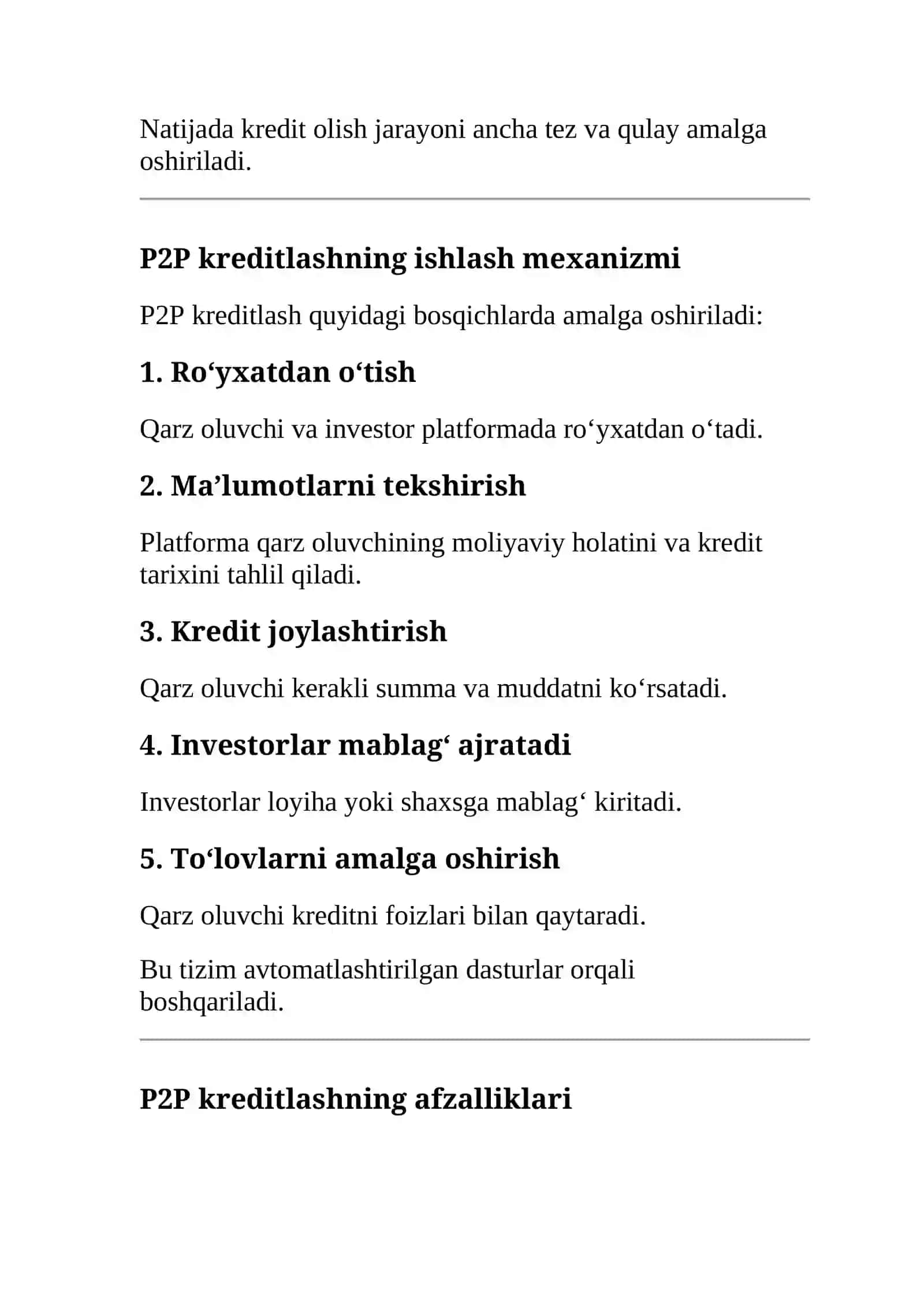 PEER-TO-PEER (P2P) KREDITLASH 3