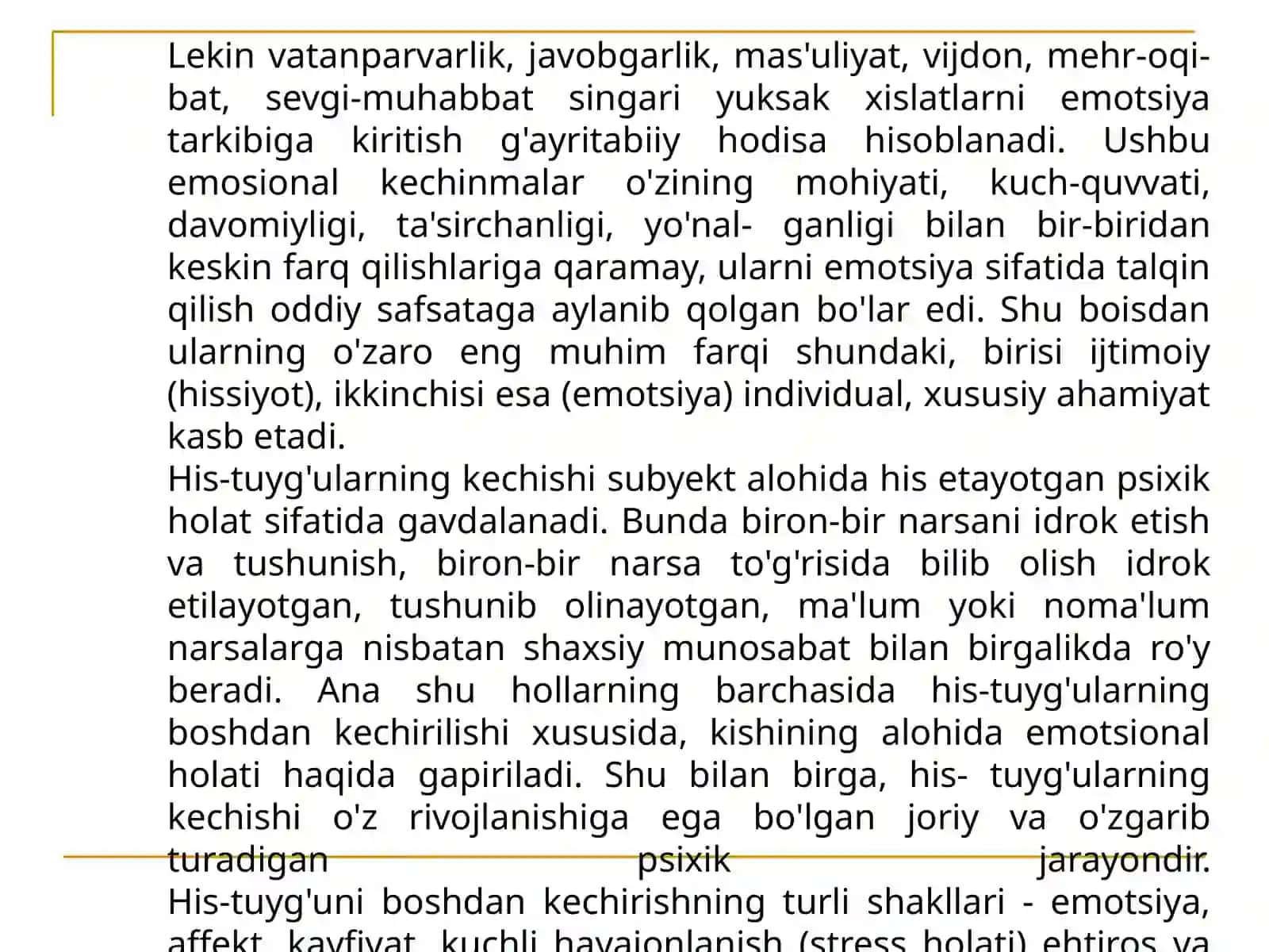 SHAXSNING EMOTSIONAL – IRODAVIY JARAYONLARI 3