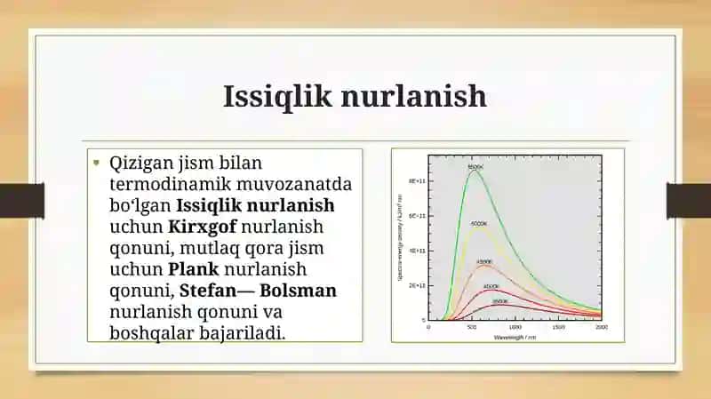 Jismlarning issiqlik nurlanishi 3