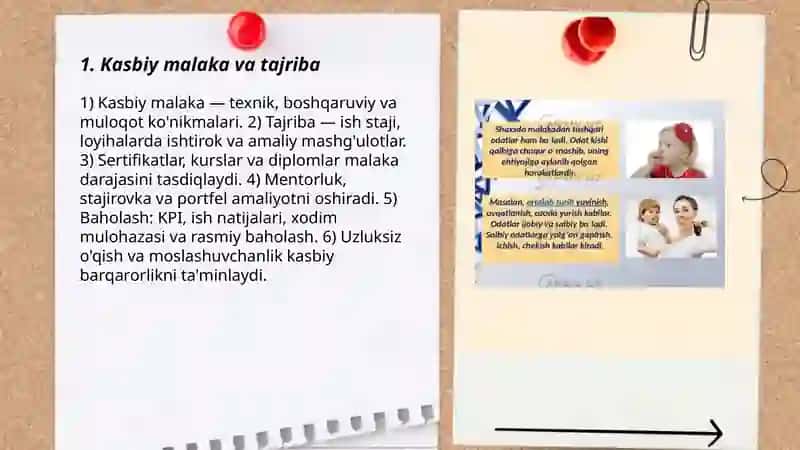Shaxsning malaka va odatlari 3