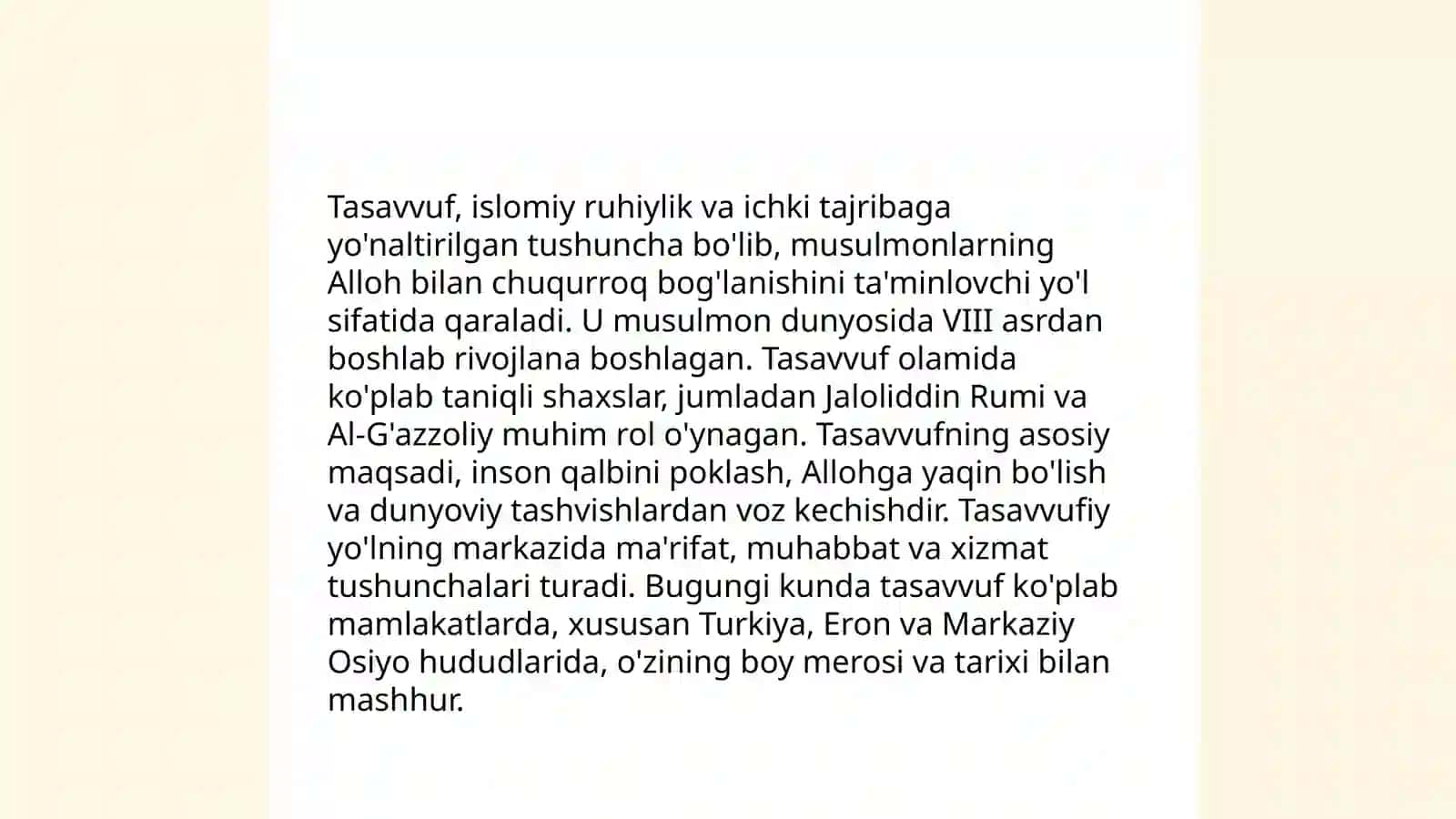 Tasavvuf tushunchasi va uning mohiyati 3