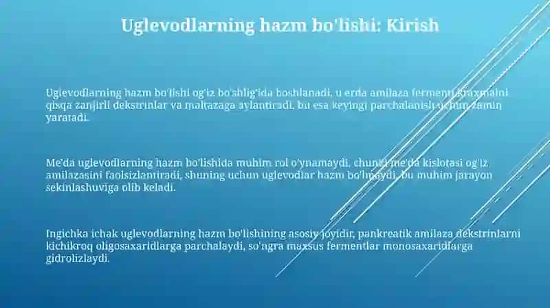 Uglevodlarning hazm bo'lishi 3