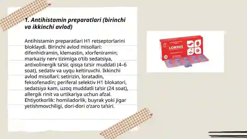 Allergiyaga qarshi vositalar 3