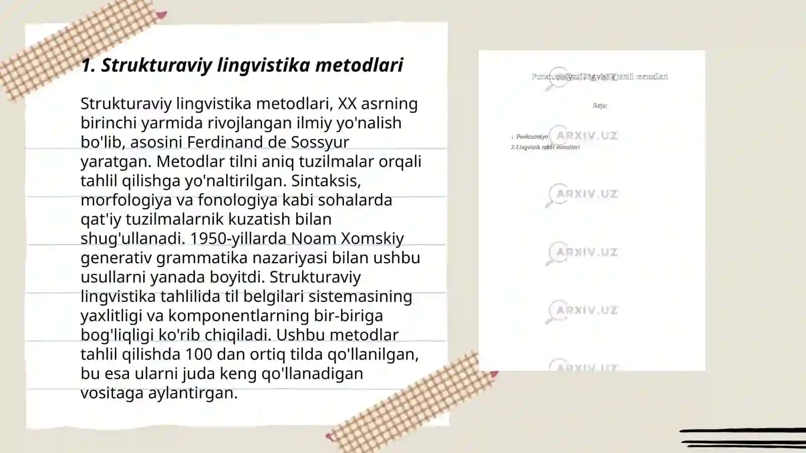 Tipologik lingvistika. Lingvistik tadqiqot metodlari 3