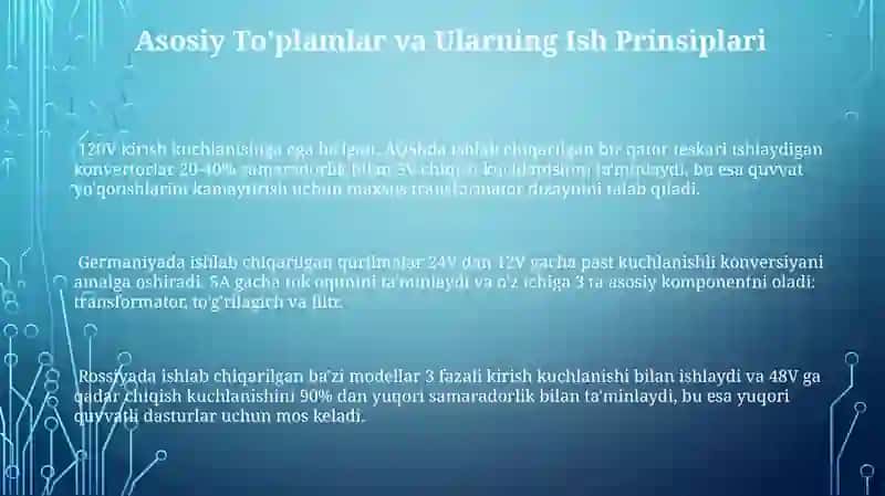 Teskari yurishli kuchlanish o‘zgartirgichlari 3