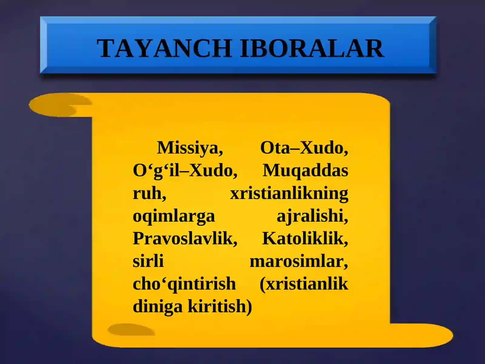 XRISTIAN DINI TARIXI VA ASOSIY G`OYALARI 3