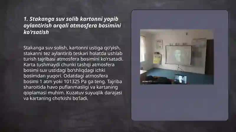 Atmosfera bosimining amalda namoyishini ko‘rish 3
