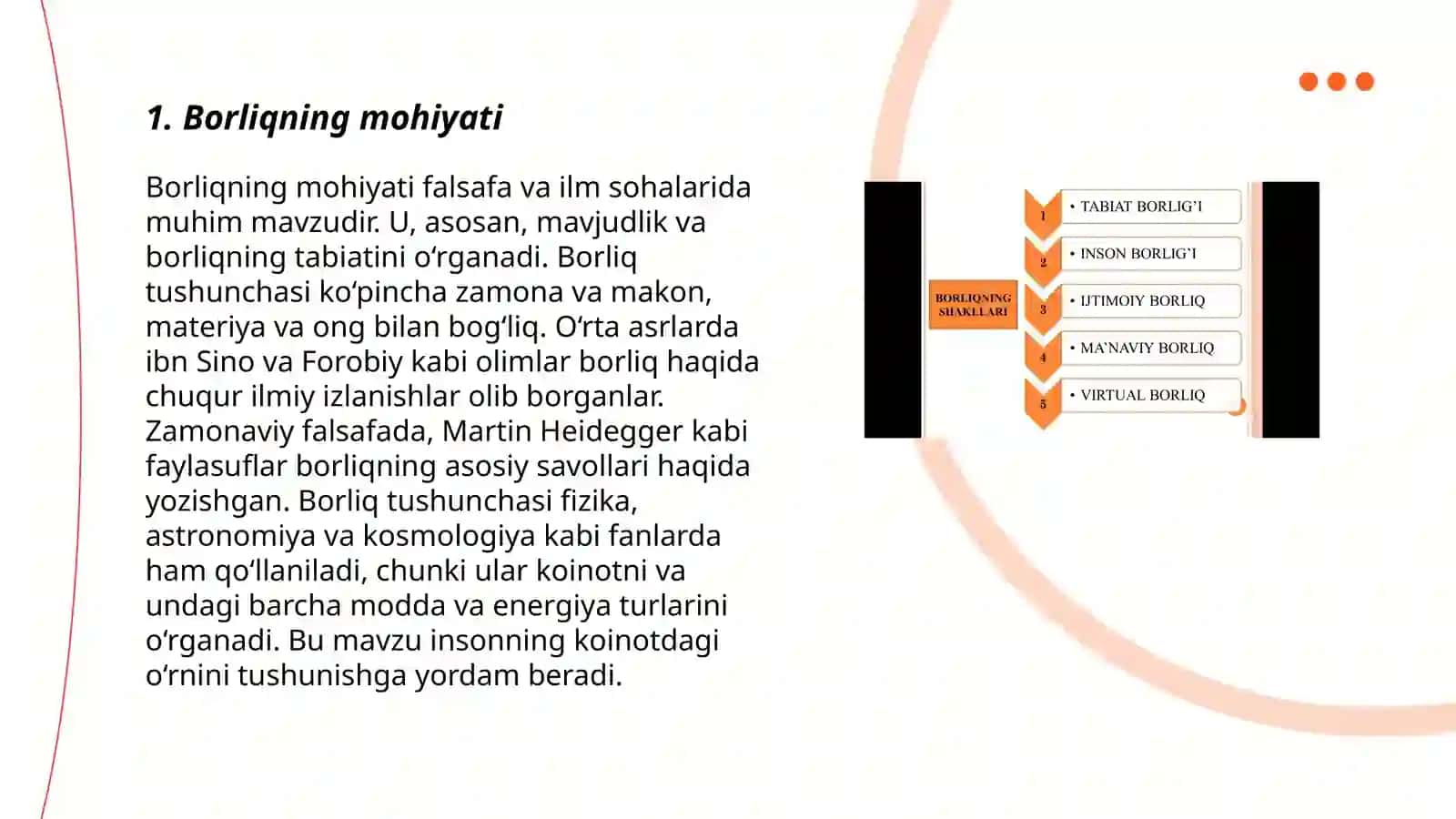Borliq falsafasi(Ontologiya) 3