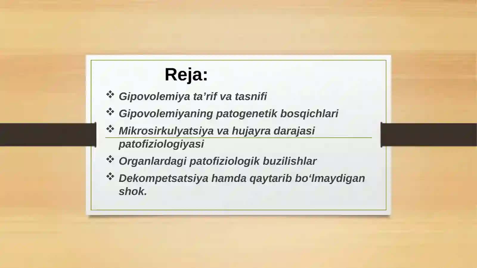 Gipovolemiyalarda qon aylanishining o’zgarishlari 3